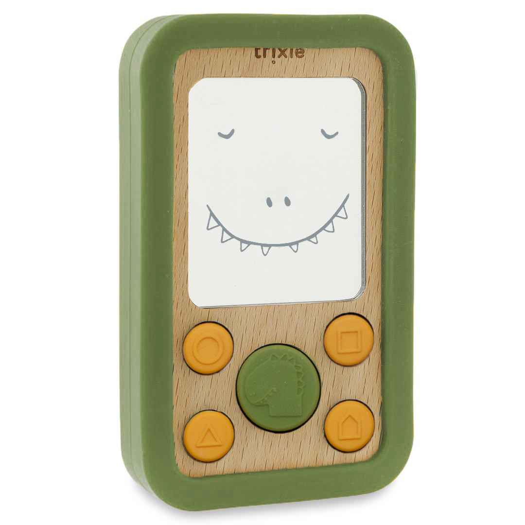 TRIXIE WOODEN SILICONE BABY PHONE MR DINO