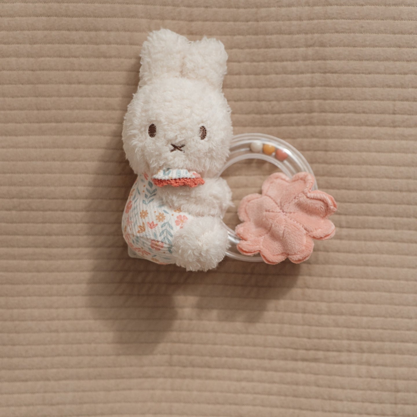 LITTLE DUTCH. Miffy fabric rattle with ring - Lucky Blossom - Image 6
