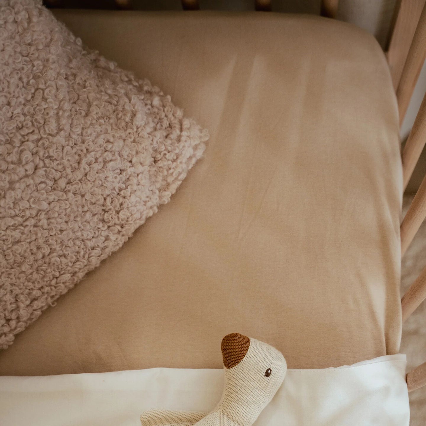 LITTLE DUTCH. Fitted sheet Pure Soft Beige 70x140/150cm - Image 2