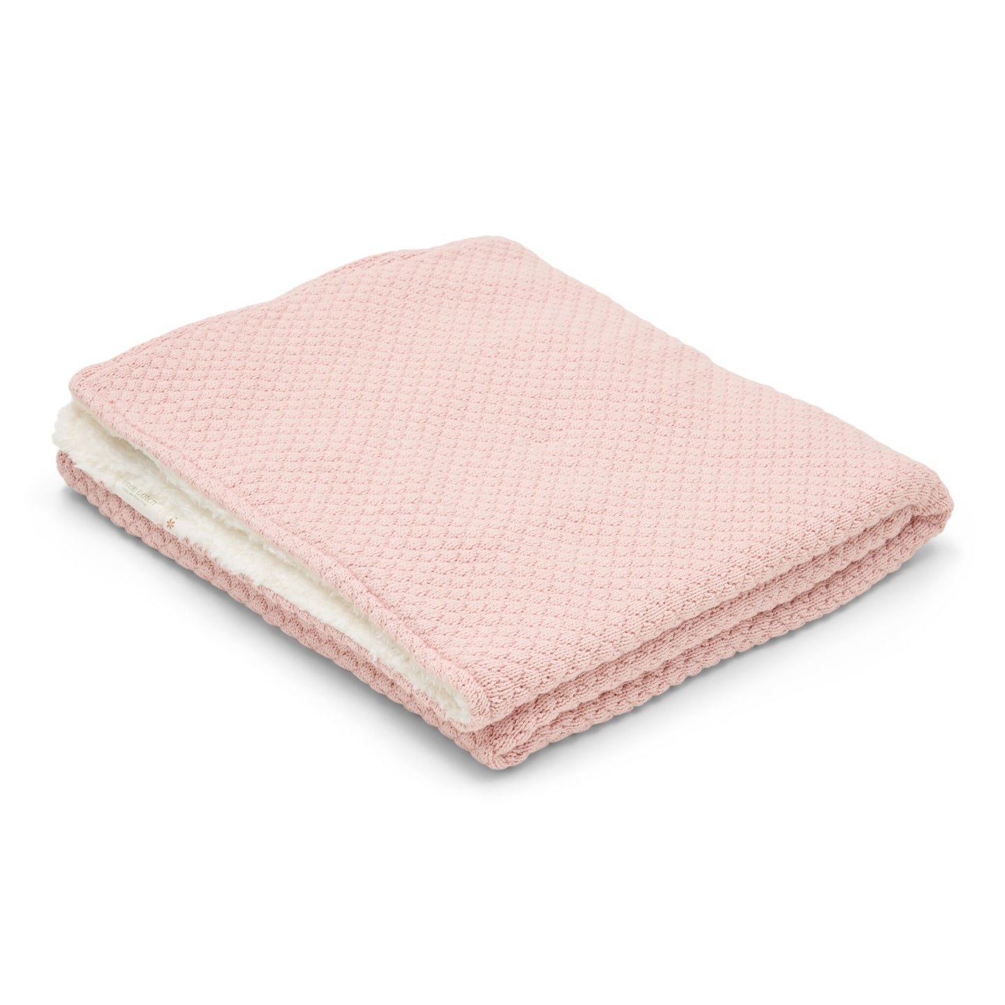 LITTLE DUTCH. Knitted blanket with fleece lining Pure Blossom 70x100cm