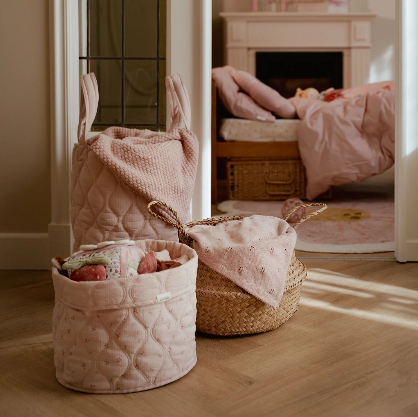 LITTLE DUTCH. Knitted blanket with fleece lining Pure Blossom 70x100cm - Image 6