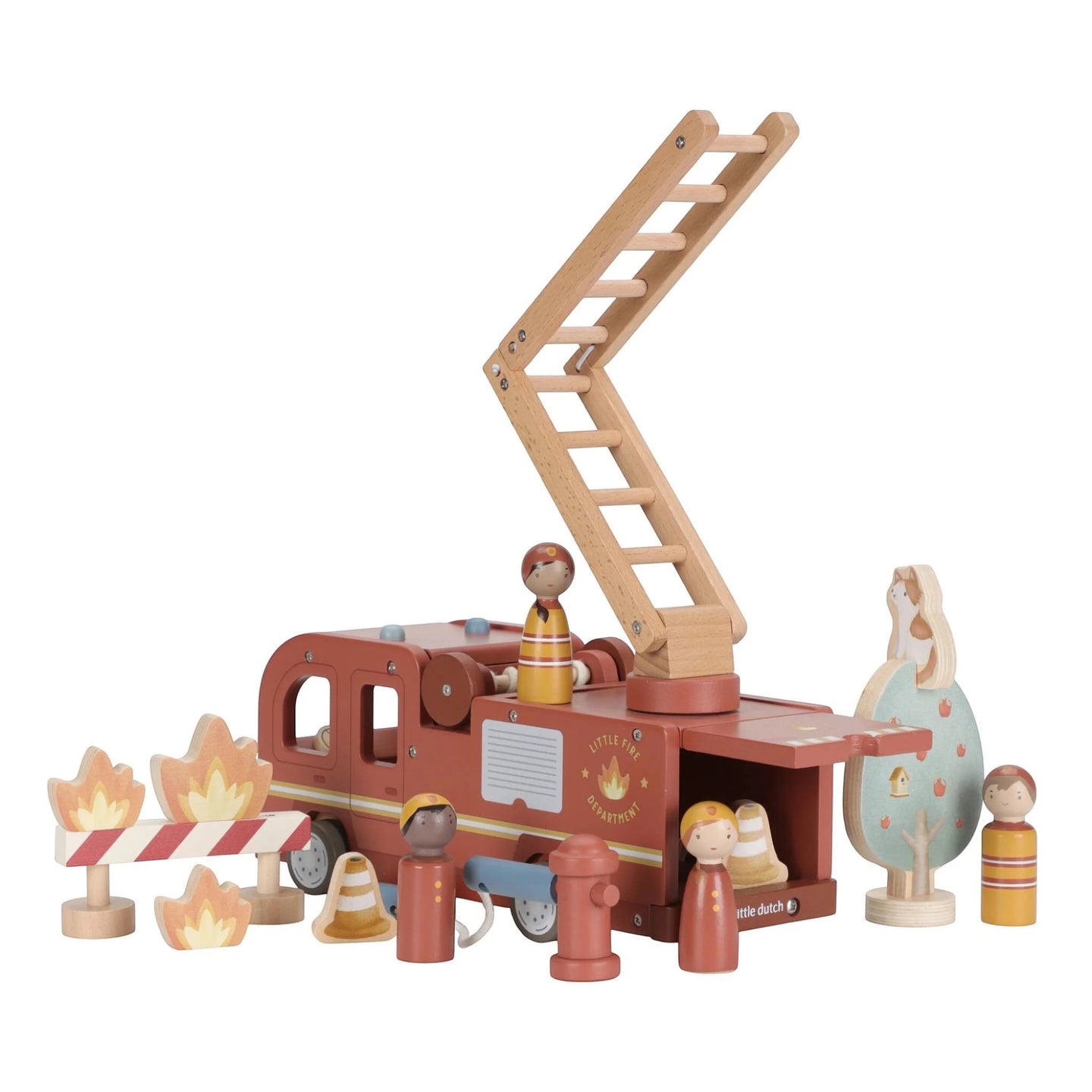 LITTLE DUTCH. Wooden fire truck with FSC accessories - Image 4
