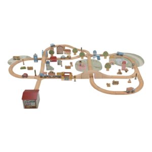 LITTLE DUTCH. Train play set with tracks and XL vehicles