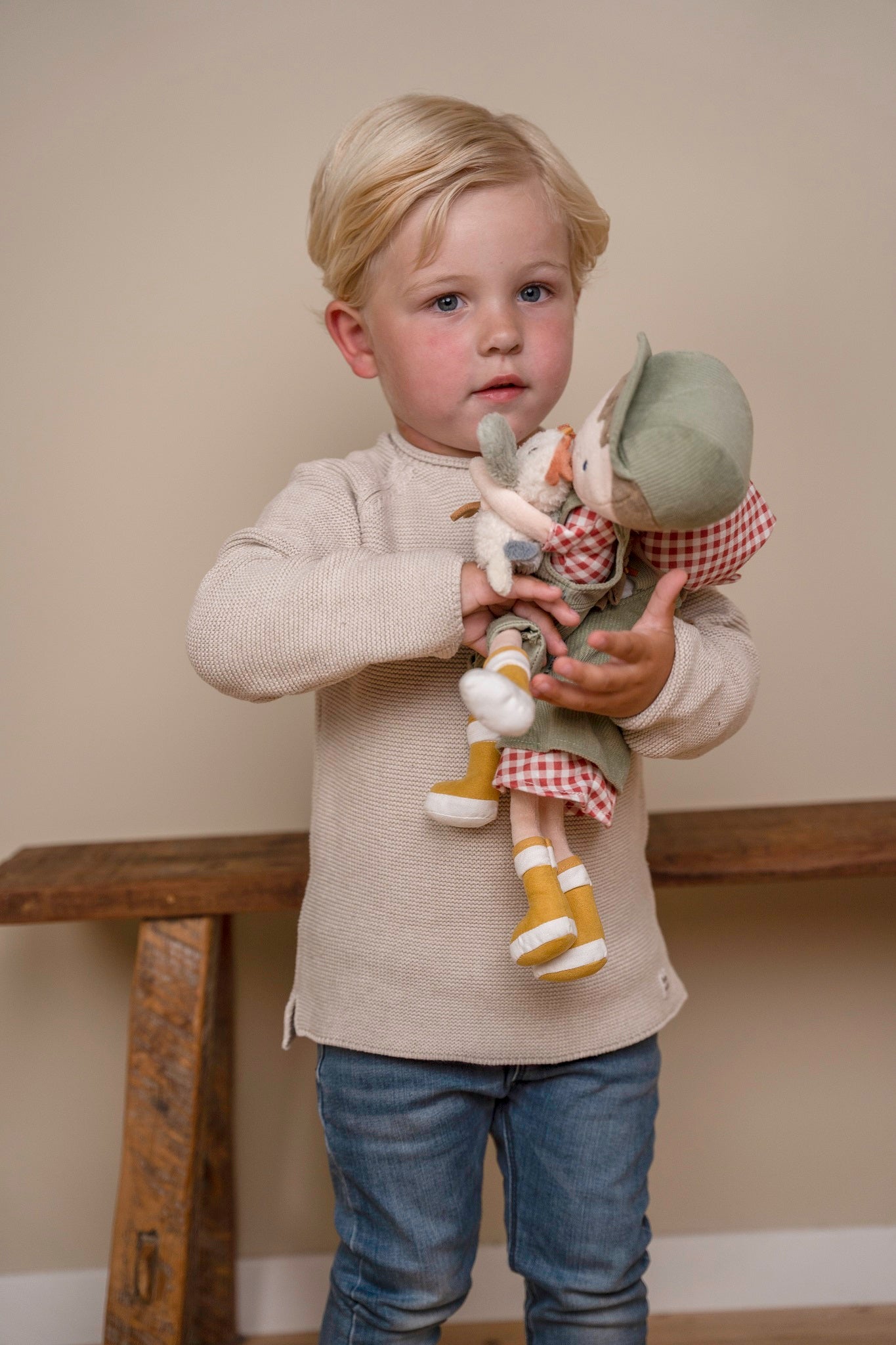 LITTLE DUTCH. Farmer doll with Jim chicken (35 cm.) - Image 2
