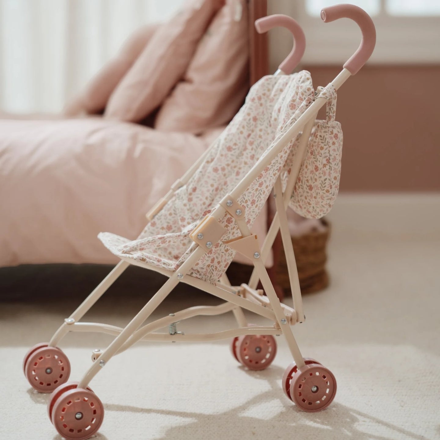 LITTLE DUTCH. Metal doll stroller - white - Image 6