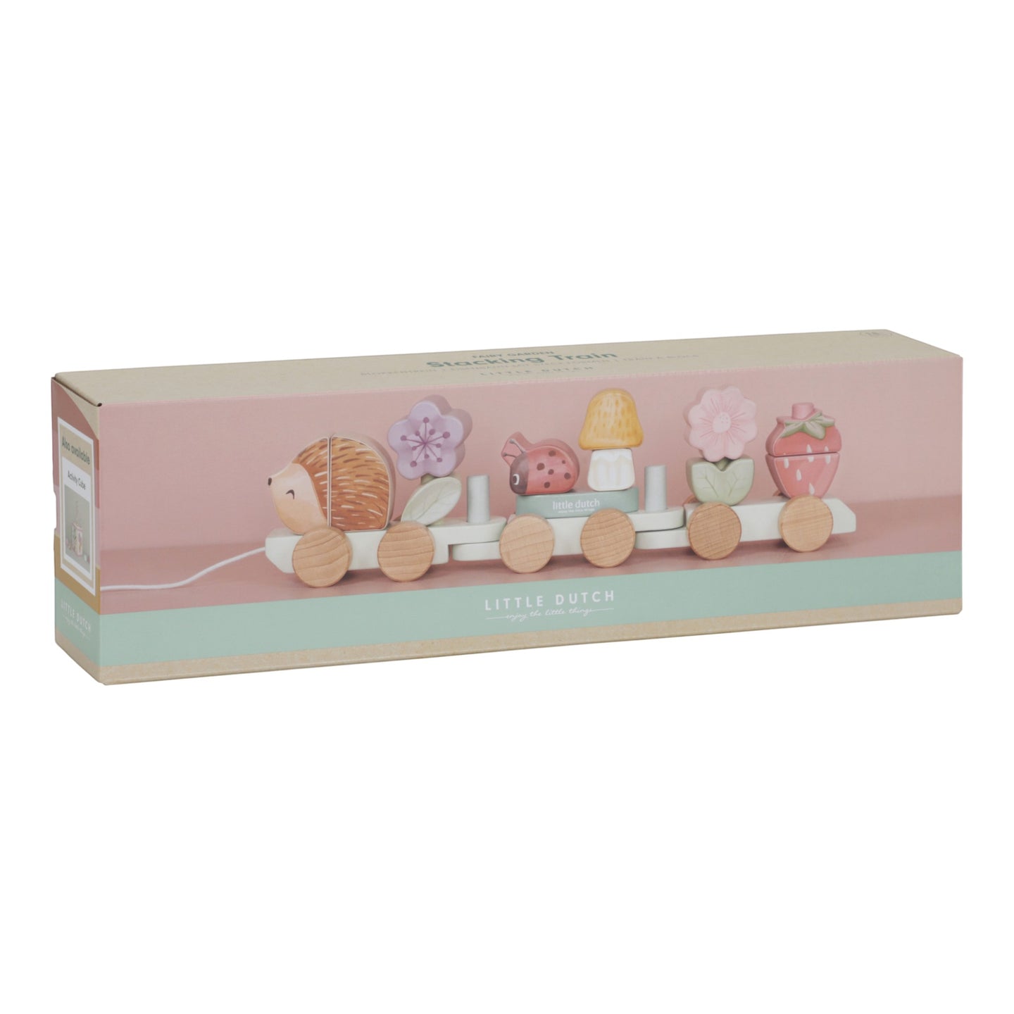 LITTLE DUTCH. Wooden train with fine motor exercise hedgehog Fairy Garden - Image 7