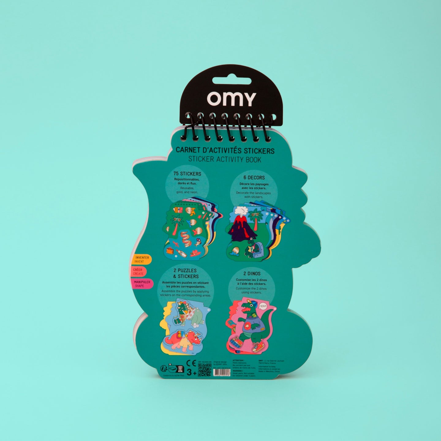 OMY. Dino sticker activity book - Image 9
