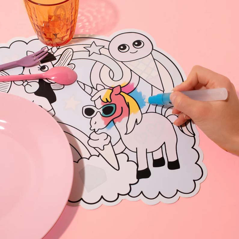 OMY. Magical water painting placemat - Unicorn - Image 2