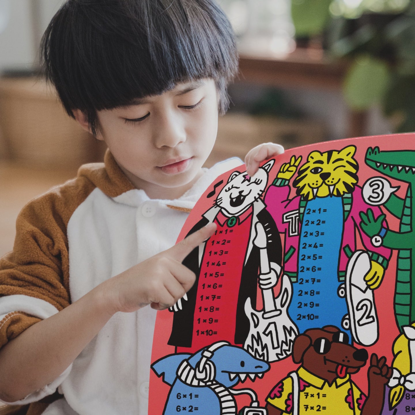 OMY. Giant poster for painting with stickers School Multiplications - Image 2