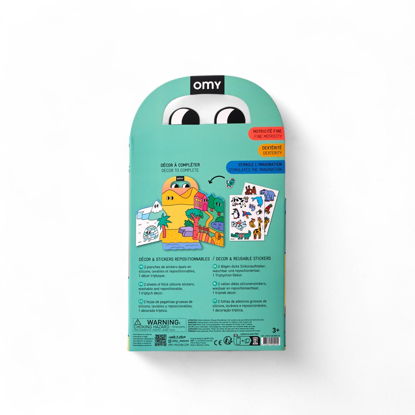 OMY. Portable toy with silicone stickers Montessori - Animals - Image 3