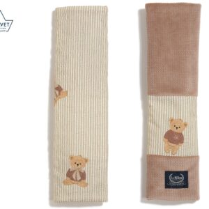 La Millou Jersey Seat Belt Cover Baby Bear Velvet Mocca