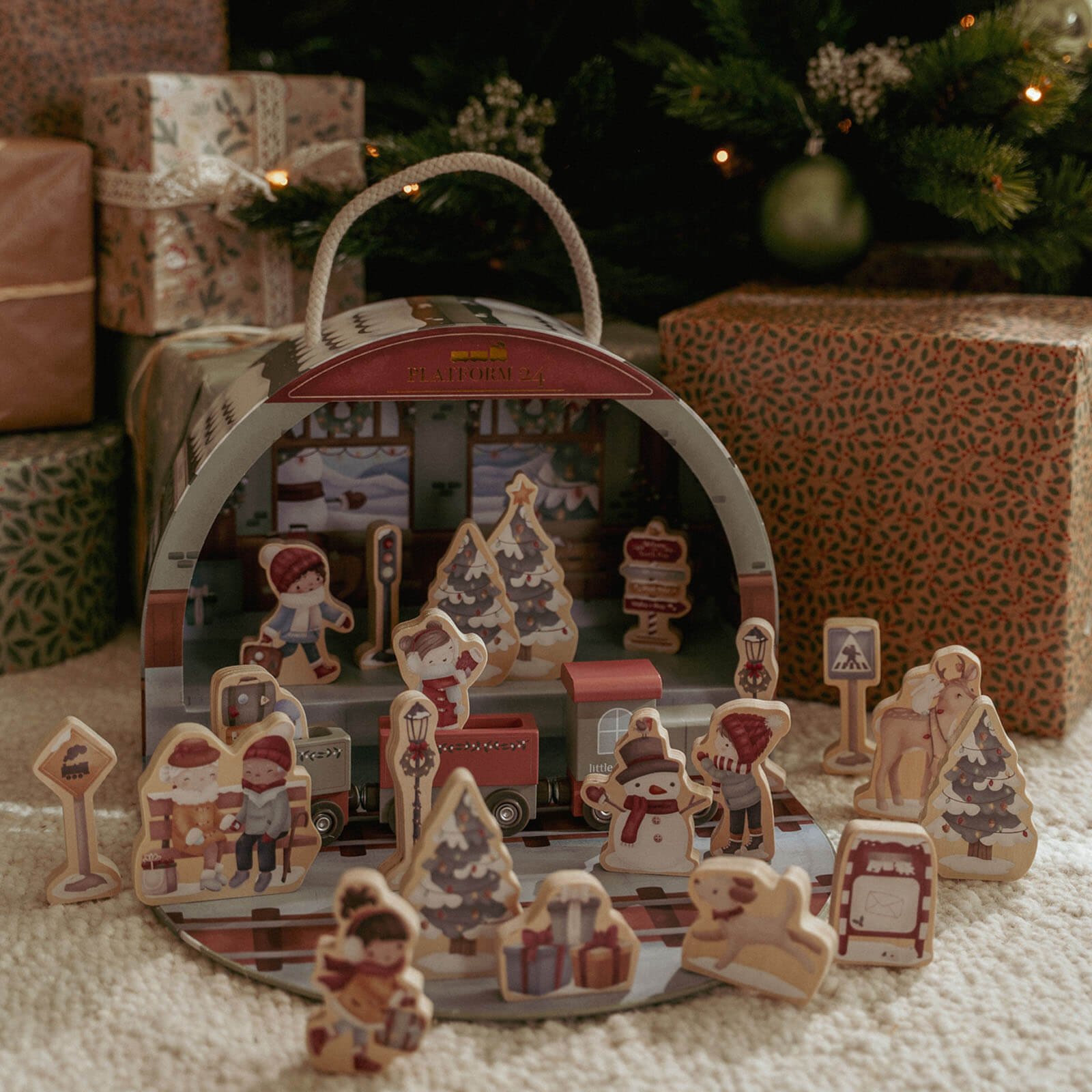 LITTLE DUTCH Advent Calendar - Train Track Scene - Image 2