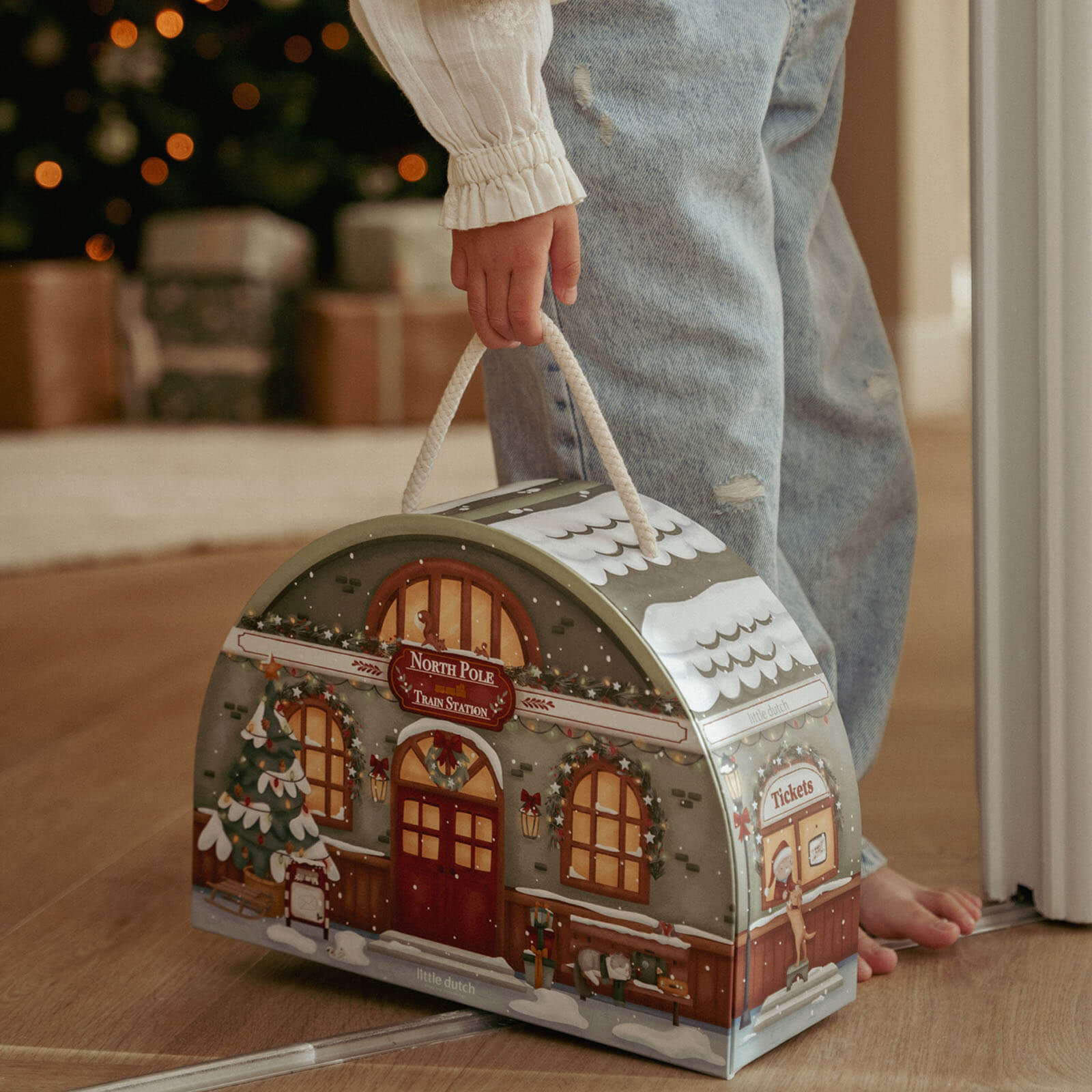 LITTLE DUTCH Advent Calendar - Train Track Scene - Image 6