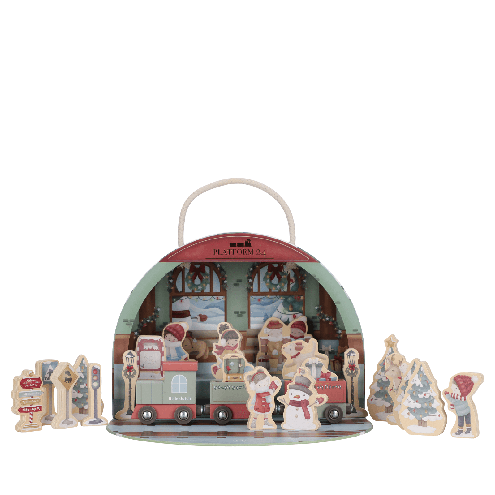 LITTLE DUTCH Advent Calendar - Train Track Scene - Image 5