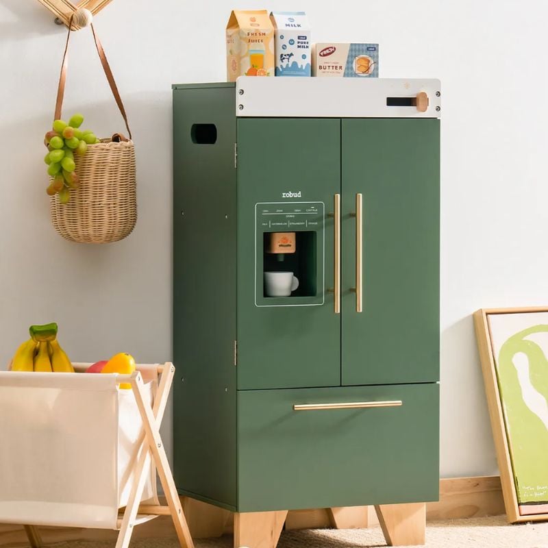 Green and gold refrigerator