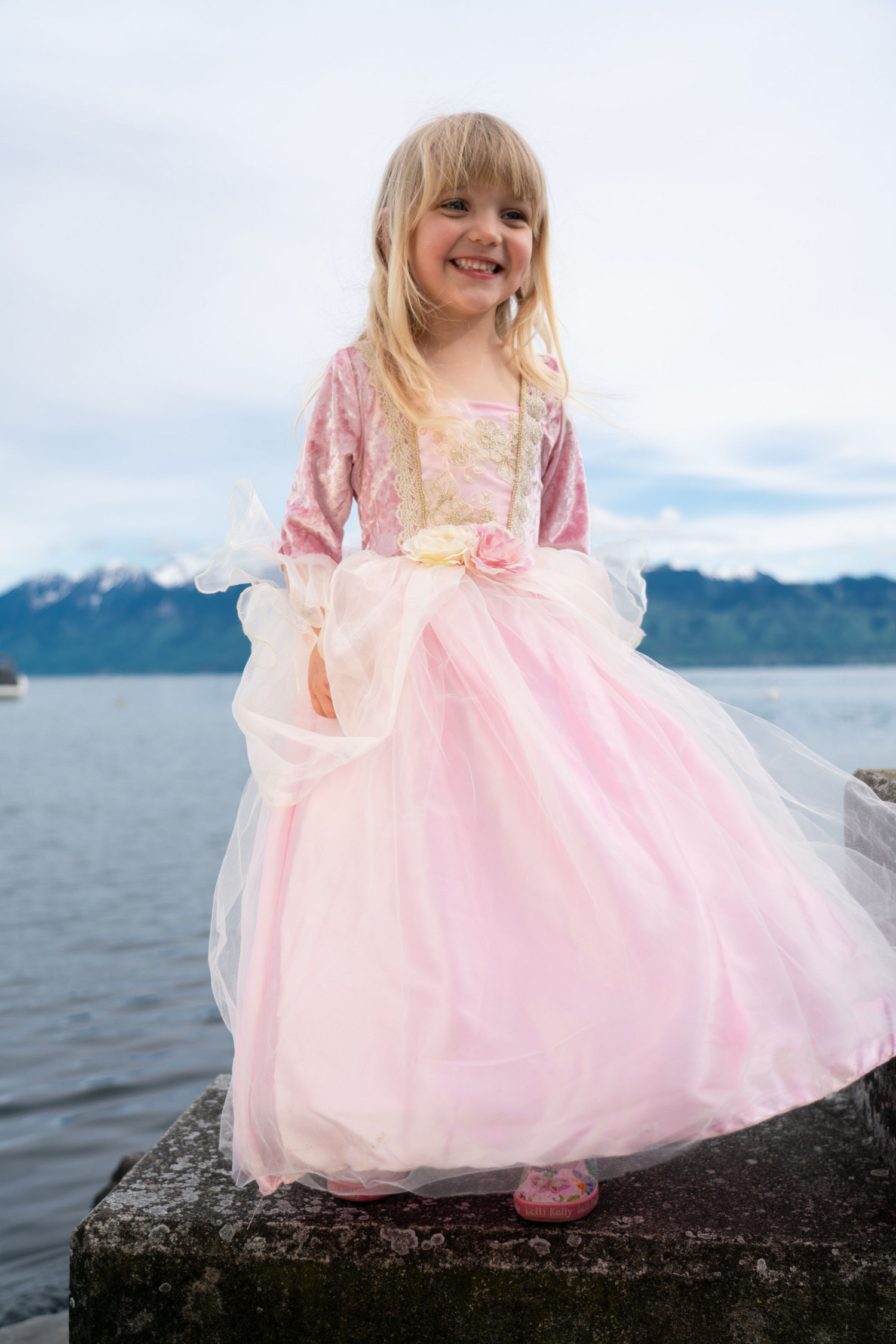 GREAT PRETENDERS Pink Rose Princess Dress 3-4Y - Image 3
