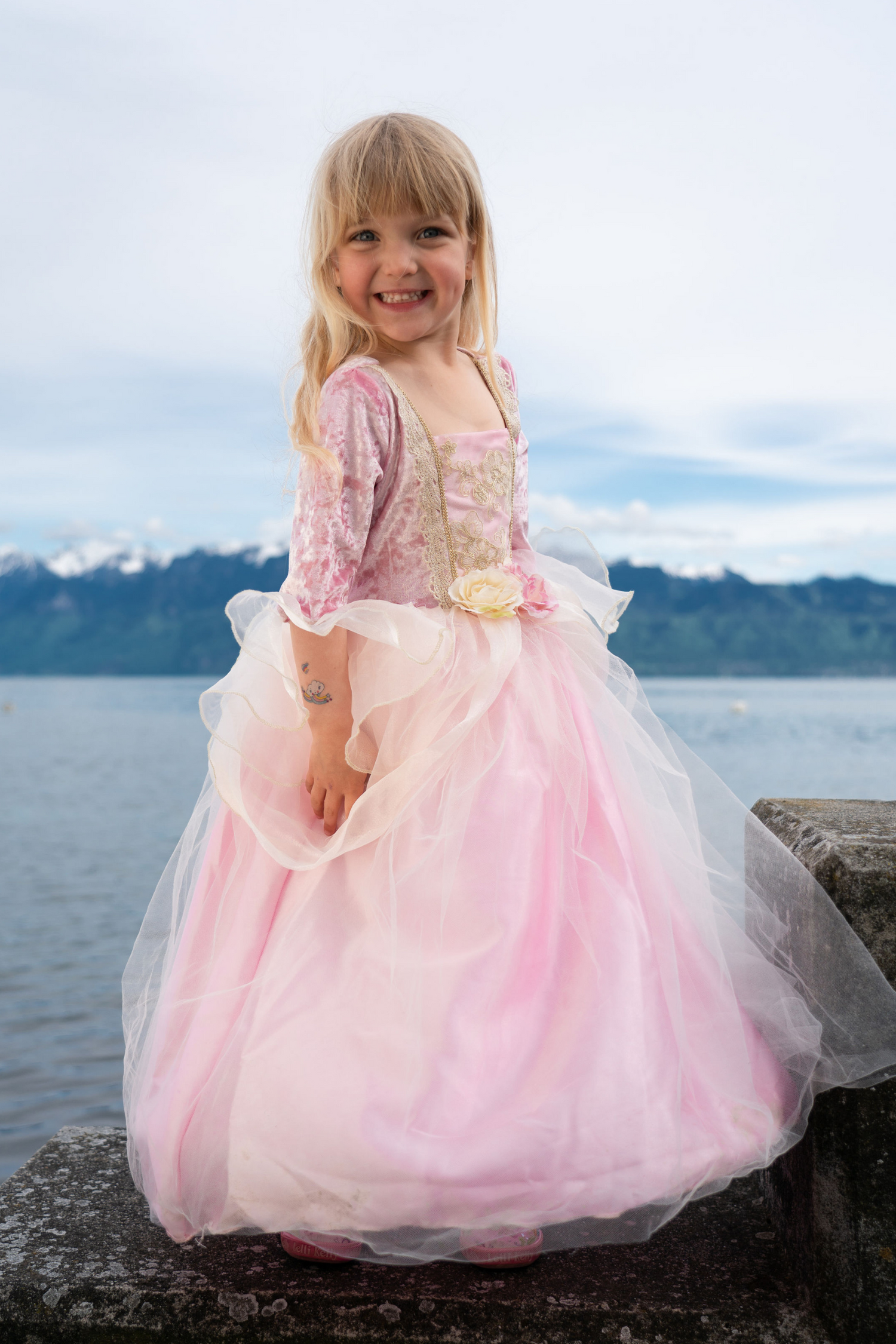 GREAT PRETENDERS Pink Rose Princess Dress 3-4Y