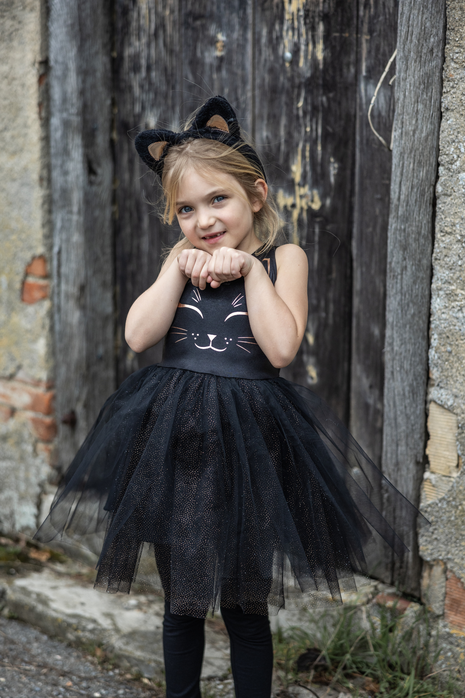 GREAT PRETENDERS Black Cat Dress with Headband 3-4Y - Image 4
