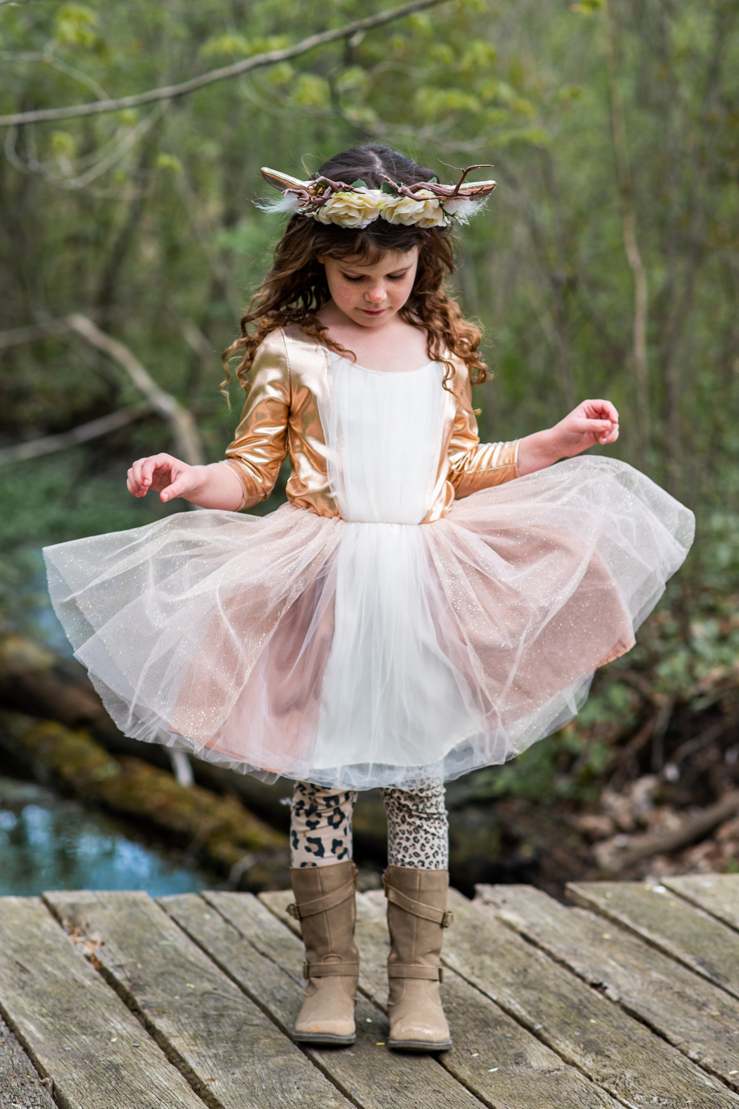 GREAT PRETENDERS Woodland Deer Dress with Headband 3-4Y - Image 9