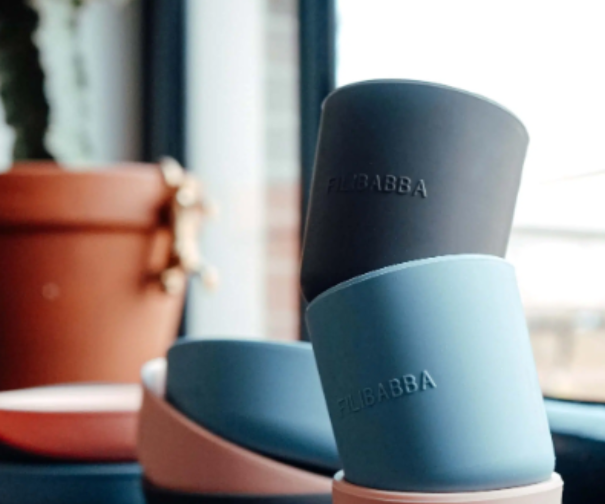 Filibabba Silicone Cup 2 Pack – Powder Blue - Image 3