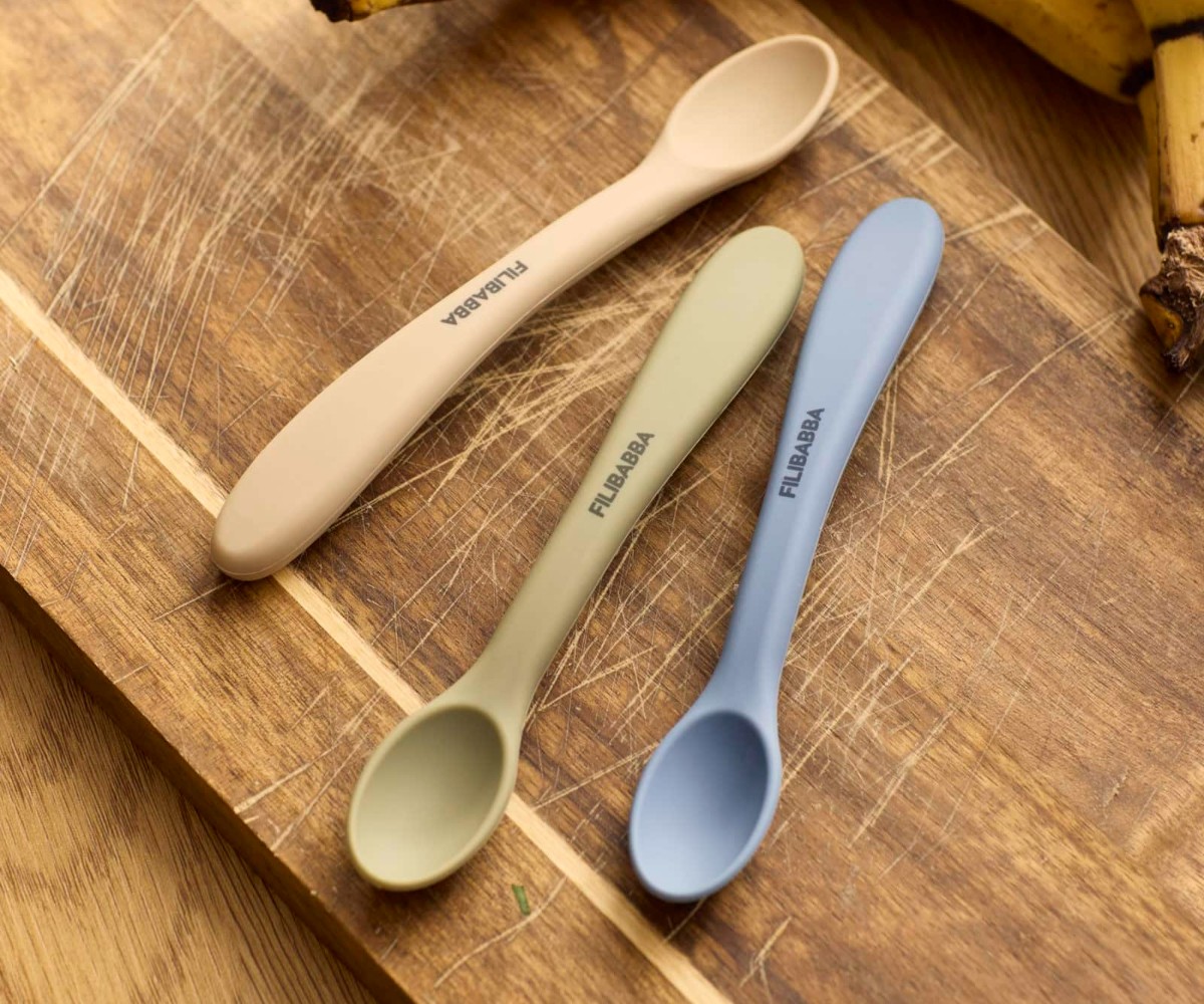 Filibabba Silicone Feeding Spoons 3 Pack – Ocean Mix - Image 3