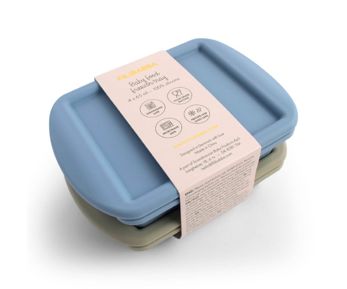 Filibabba Baby Food Freezer Tray 4x65ml – 2 Pack – Ocean Mix - Image 5