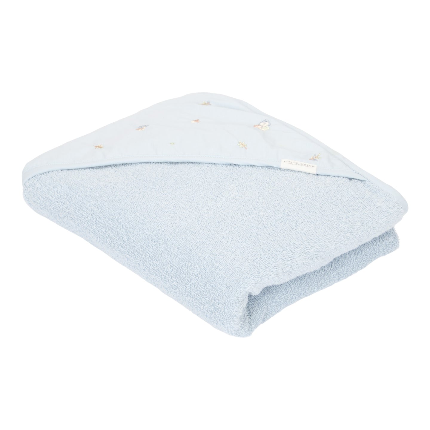 LITTLE DUTCH. Hooded Towel with embroidery Blue 75x75
