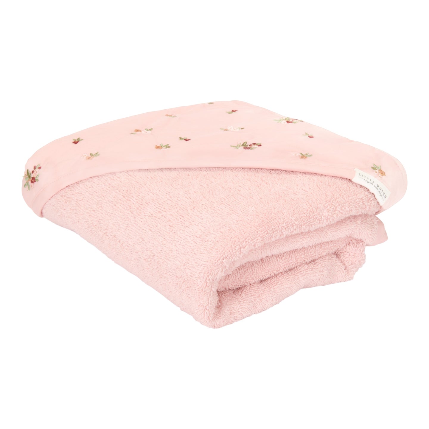 LITTLE DUTCH. Hooded Towel with Blossom embroidery 75x75