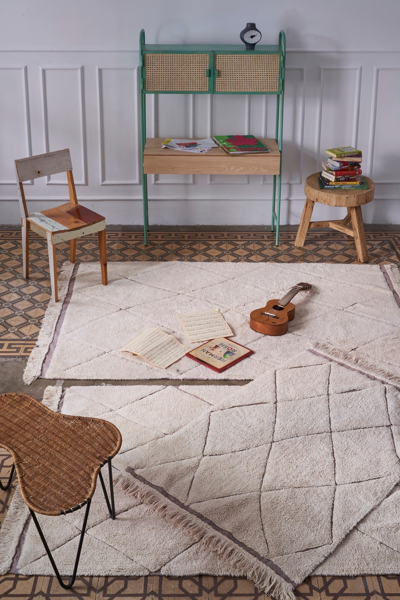 Lorena Canals. RugCycled Bereber XS room rug. 90X130 cm - Image 5