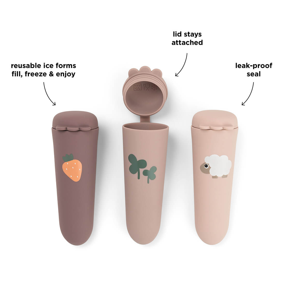 Silicone ice pops 3-pack - Sheepy - Powder - Image 2