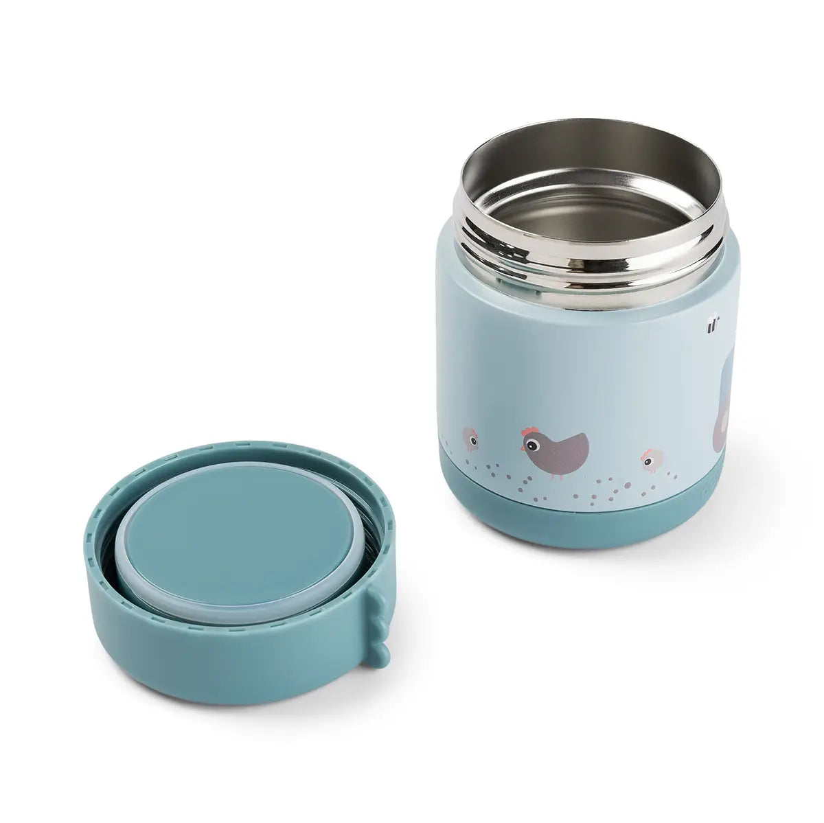 Insulated food jar - Tiny farm - Blue - 300 ml - Image 2