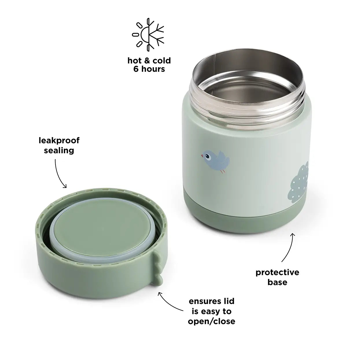 Insulated food jar - Playground - Green - 300 ml - Image 3