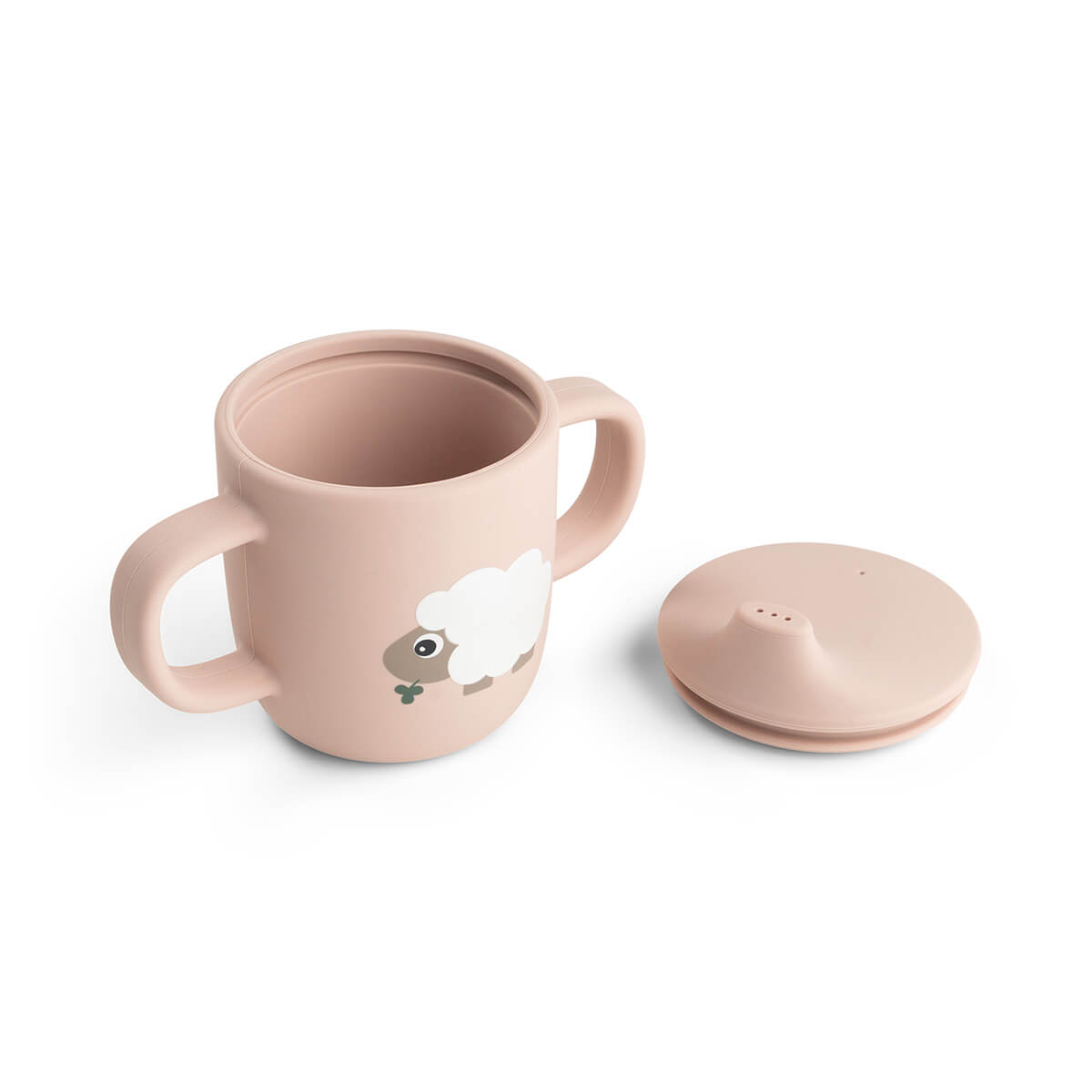 Silicone spout cup 2-handle - Tiny farm - Powder - Image 3