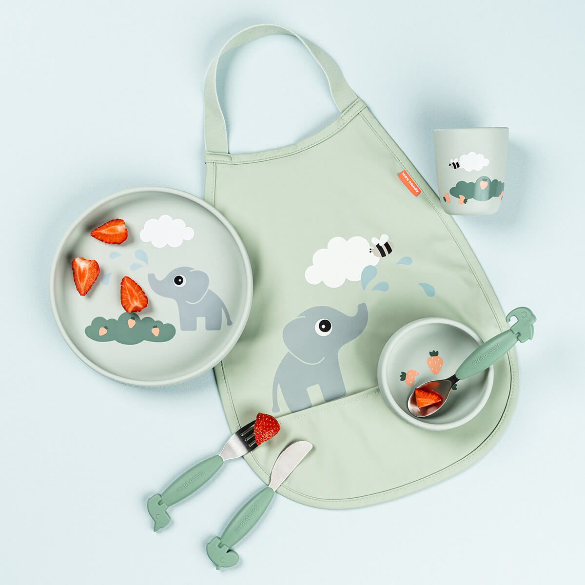 Stick&Stay dinner set - Elphee - Green - Image 3