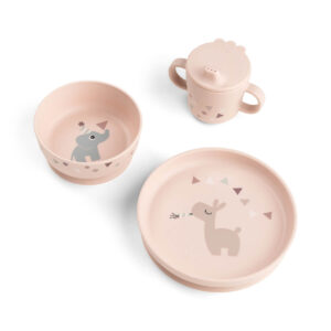 Foodie dinner set w/suction - Celebration - Powder