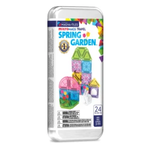 MAGNA-TILES microMAGS Spring Garden Travel Set 24 Pieces – Small Magnetic STEM Travel Tiles