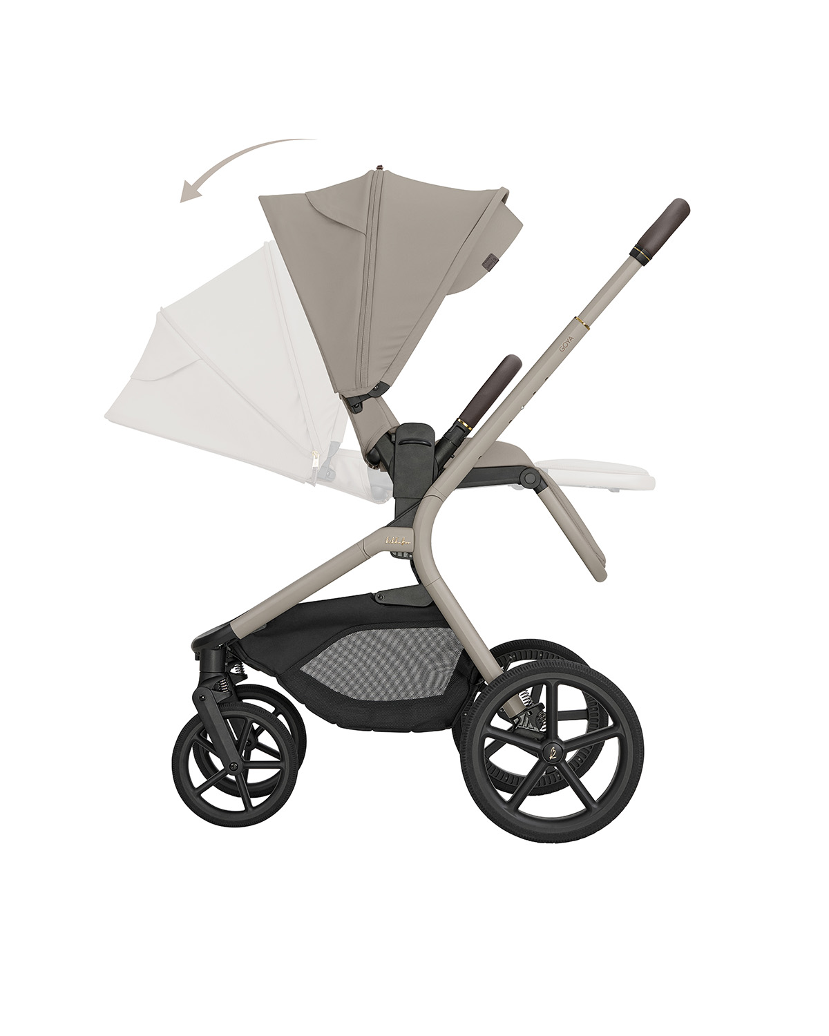 Kikkaboo Stroller 5in1 Travel System Goya Platinum Champagne - Image 5
