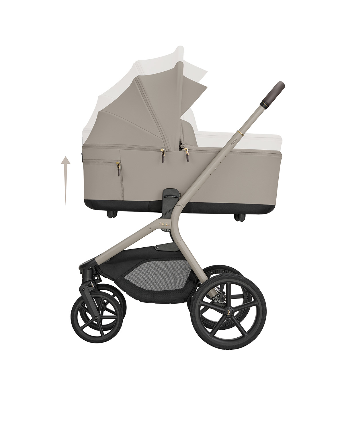 Kikkaboo Stroller 5in1 Travel System Goya Platinum Champagne - Image 7