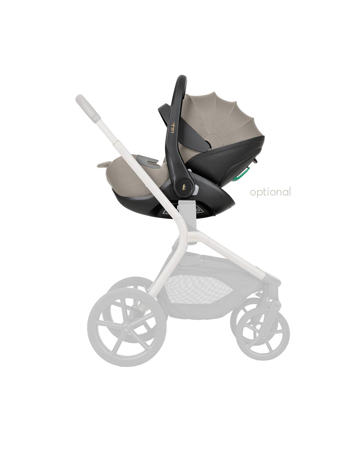 Kikkaboo Stroller 5in1 Travel System Goya Platinum Champagne - Image 8