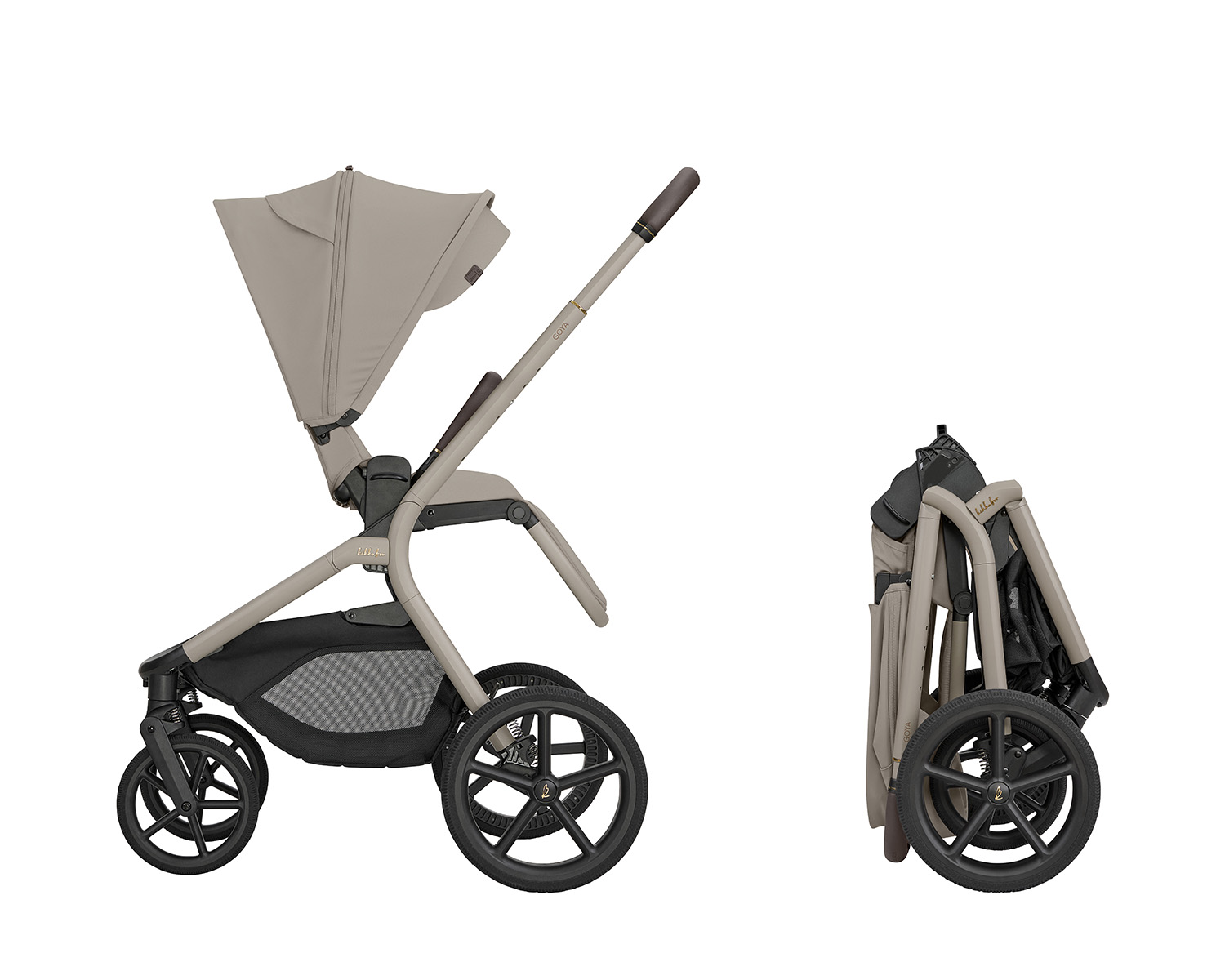 Kikkaboo Stroller 5in1 Travel System Goya Platinum Champagne - Image 10