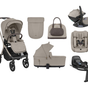 Kikkaboo Stroller 5in1 Travel System Goya Platinum Champagne