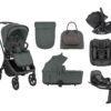 Kikkaboo Stroller 5in1 Travel System Goya Platinum Olive