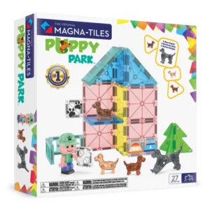 MAGNA-TILES Puppy Park 27 Pieces – Magnetic STEM Tiles with Pet Park