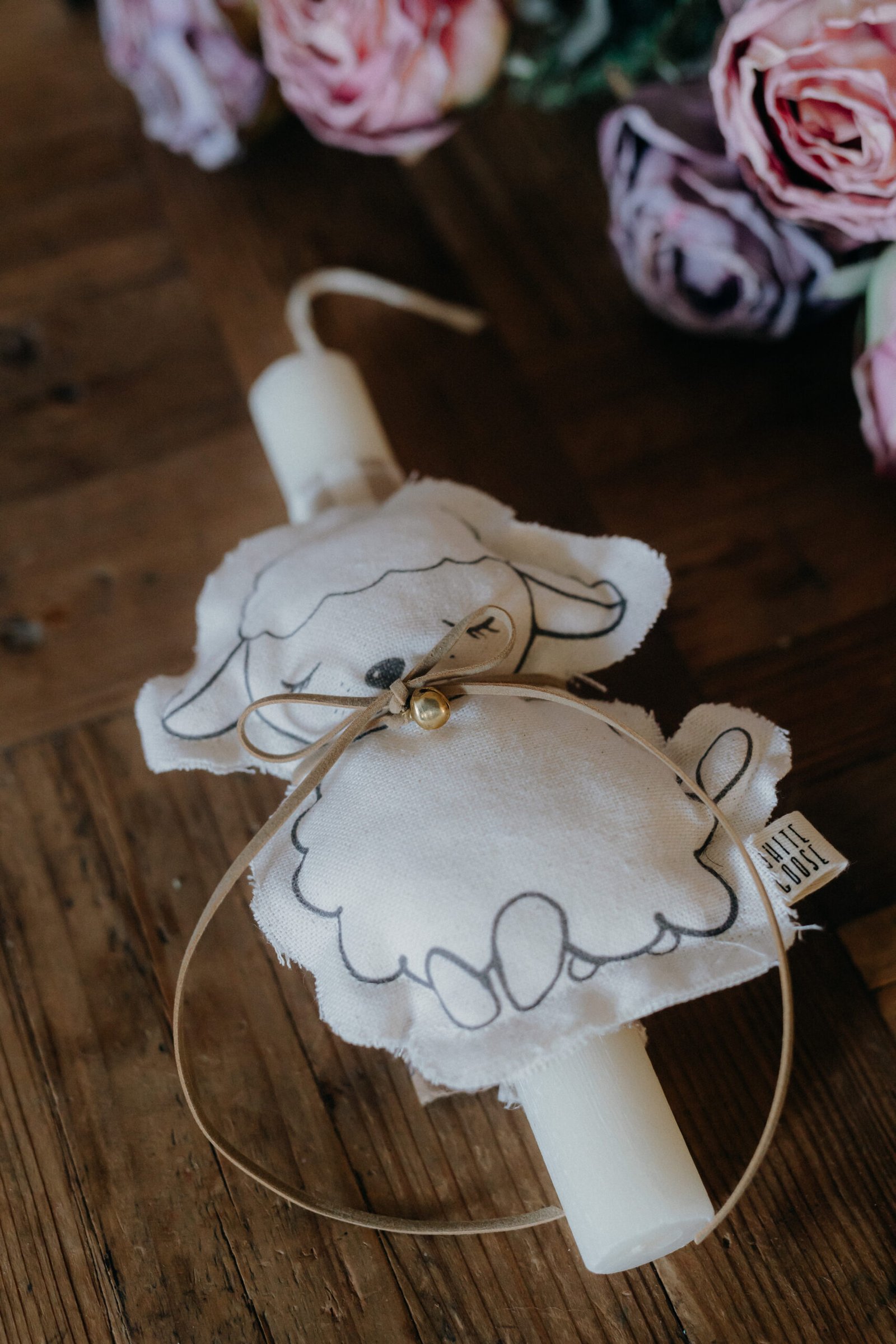 WHITE GOOSE EASTER CANDLE LITTLE LAMB - Image 3