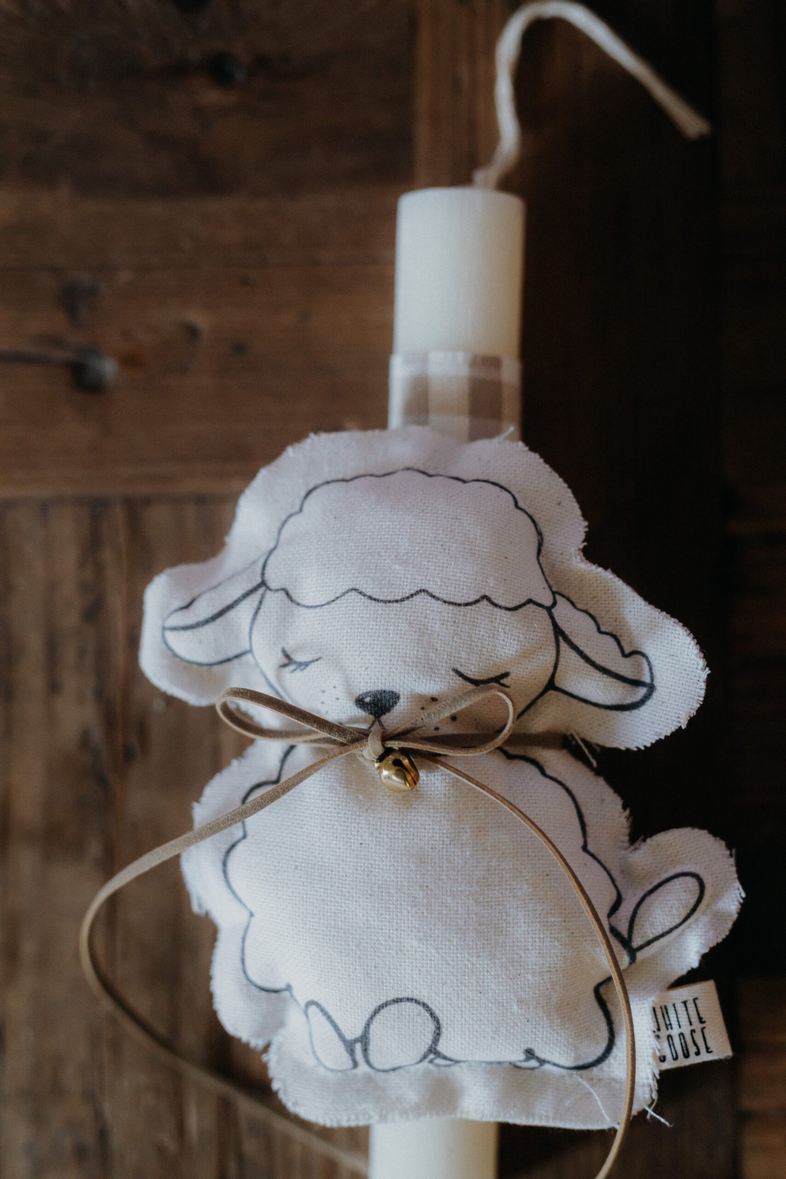 WHITE GOOSE EASTER CANDLE LITTLE LAMB - Image 4