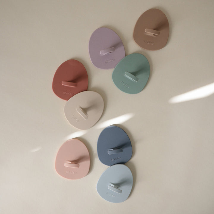 MUSHIE Cradle Cap Brushes 2pcs Rose/Soft Lilac - Image 2