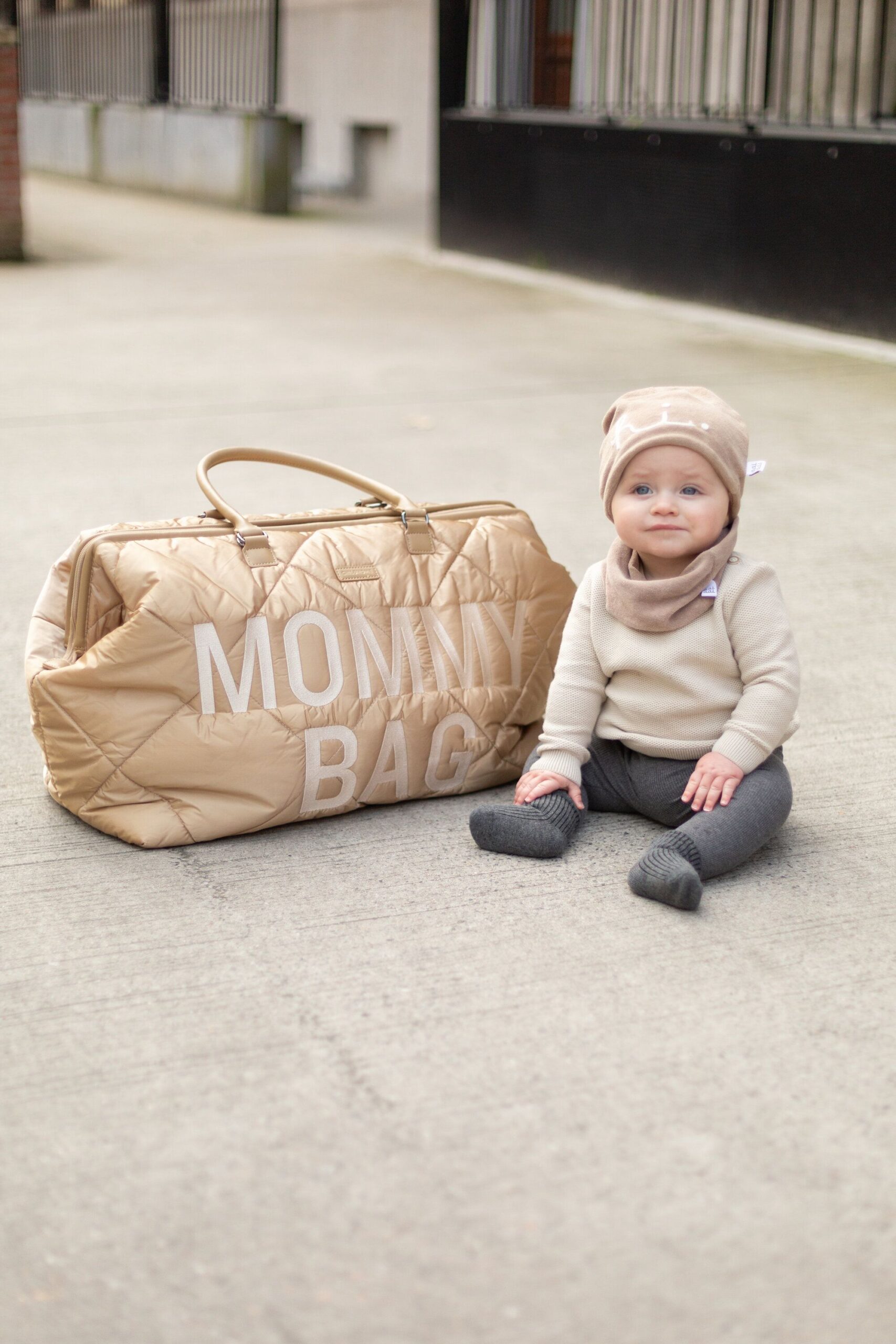 CHILDHOME Nursery bag Mommy Bag Puffered beige - Image 2