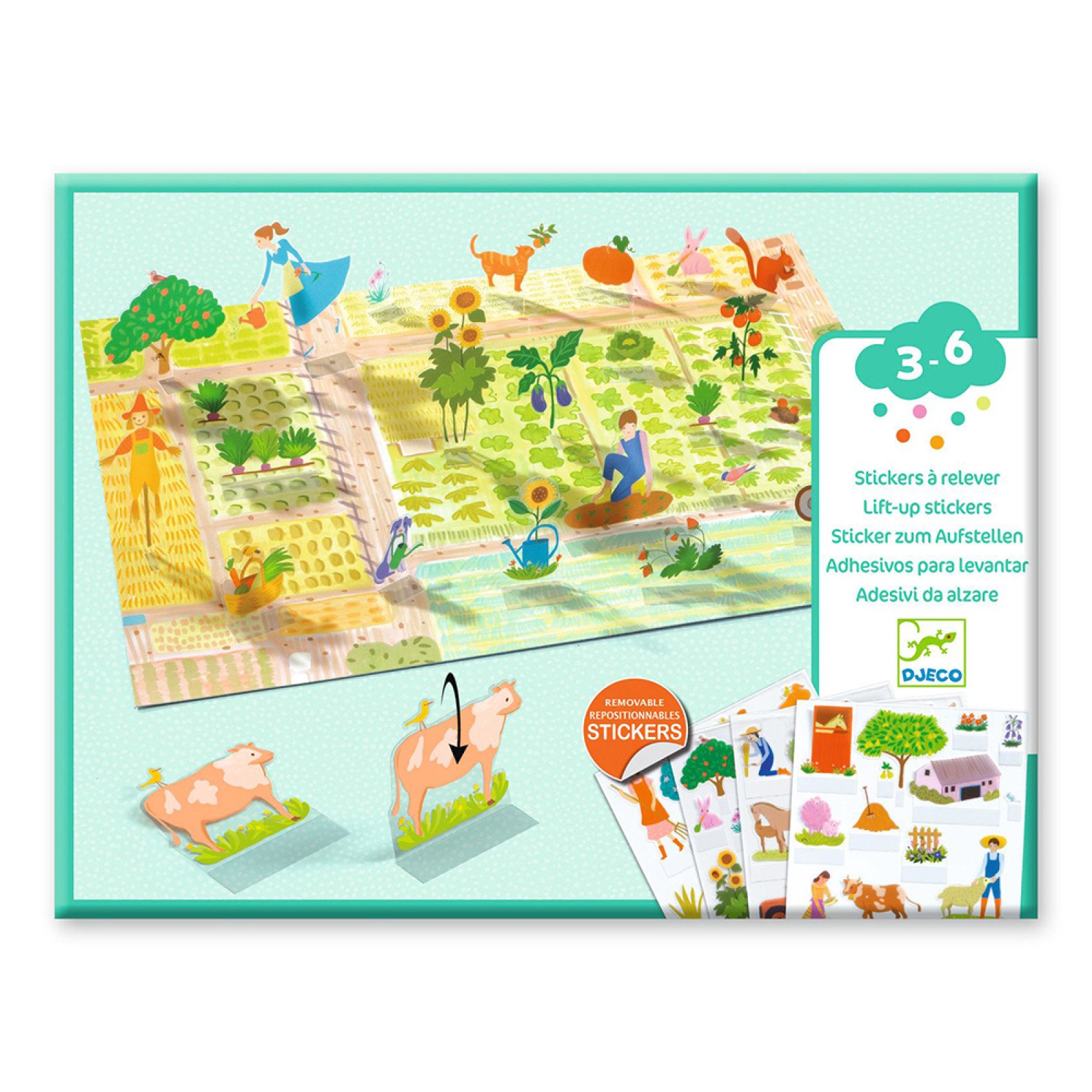 Djeco create 3D images with reusable stickers “Farm“