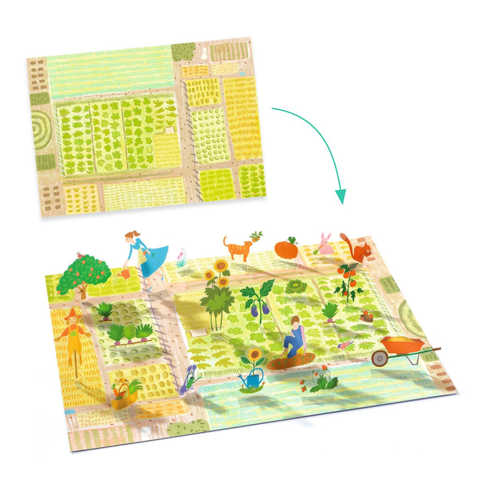 Djeco create 3D images with reusable stickers “Farm“ - Image 2