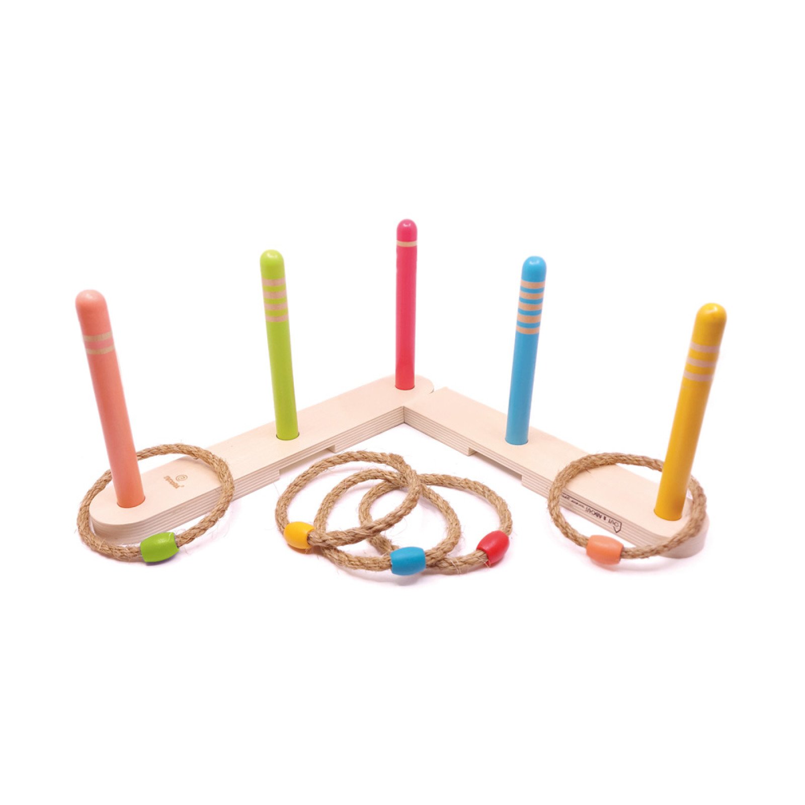 Svoora wooden target game with hoops in a fabric backpack - Image 2